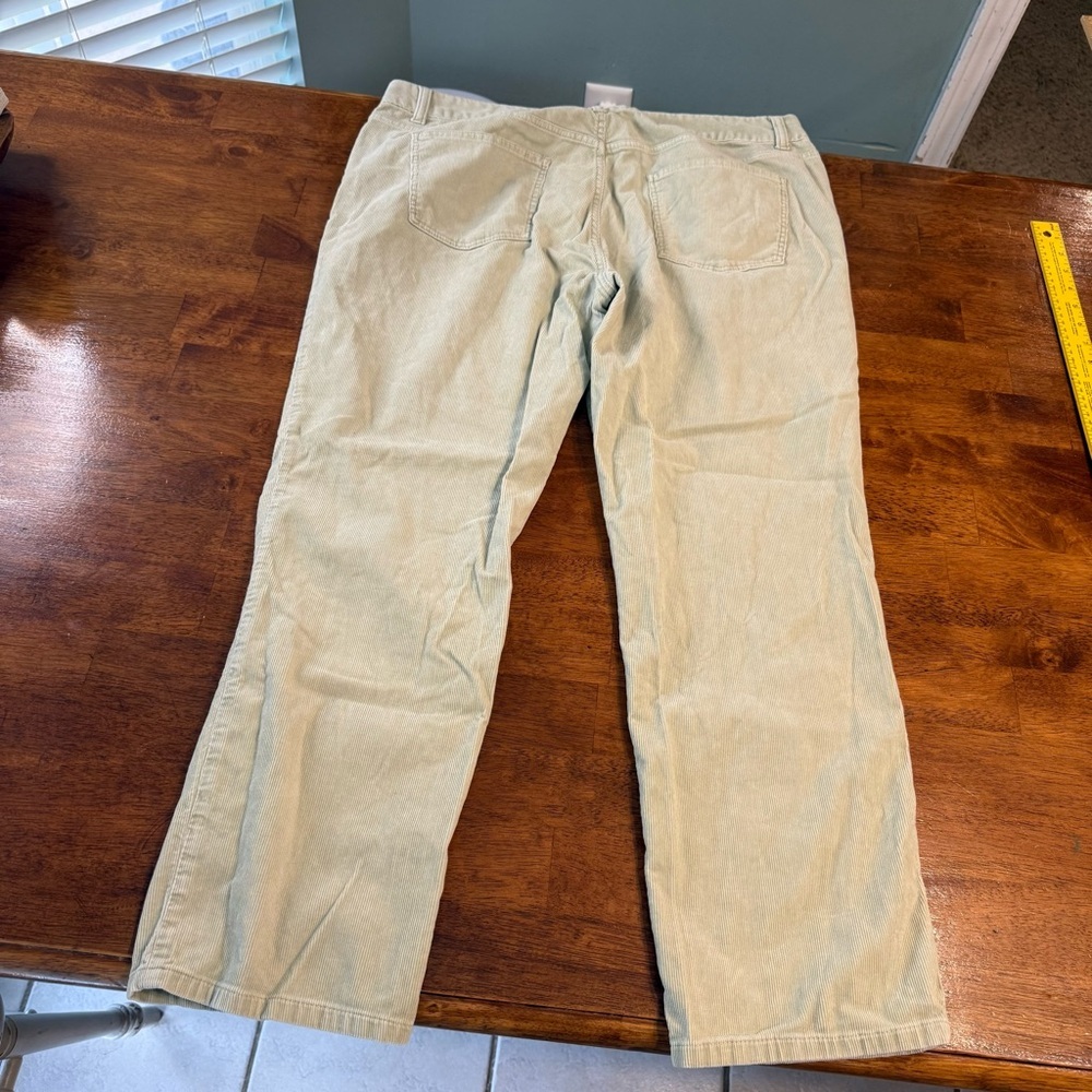 Women’s Talbots Tan Corduroy Pants signature ankle size 16 stretch - Picture 8 of 10